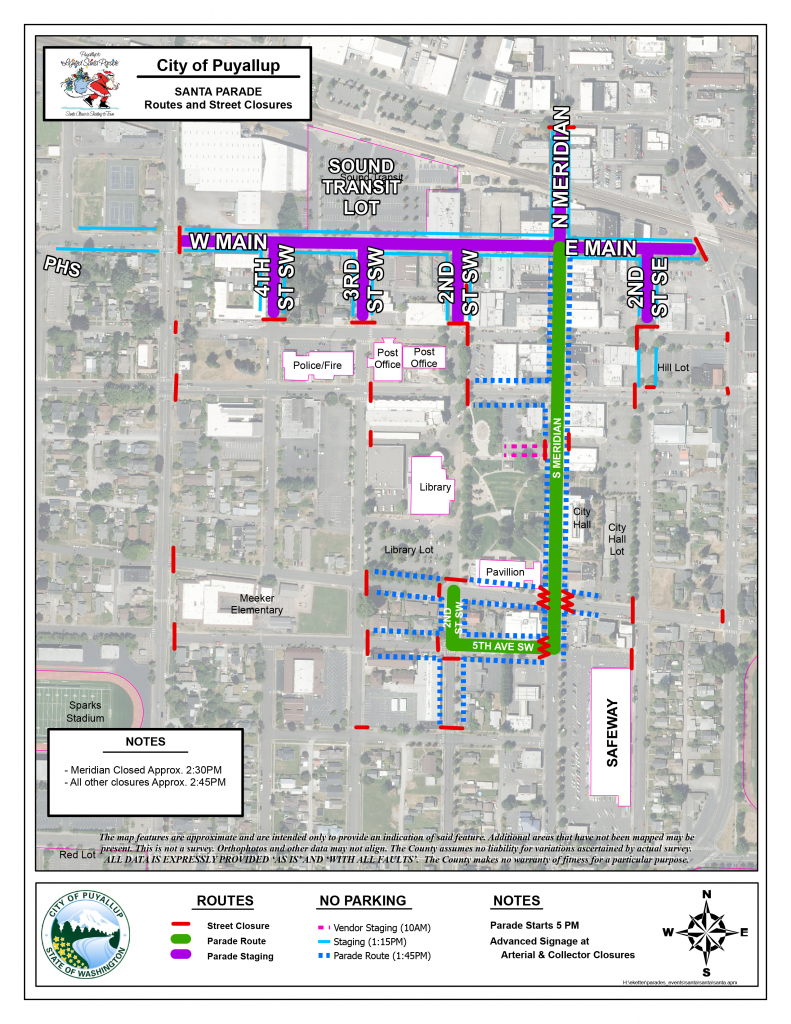 Lighted Santa Parade Puyallup Main Street Association